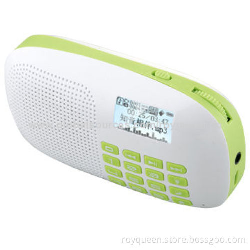 Portable Music Player, Supports Micro SD Card with FM Radio and LED LightingNew